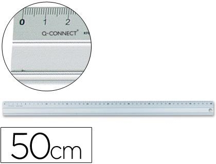 REGLA METALICA Q-CONNECT ALUMINIO 50 CM | 5705831002883 | Librería Castillón - Comprar libros online Aragón, Barbastro