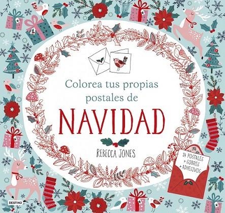 Colorea tus propias postales de Navidad | 9788408161516 | Rebecca Jones | Librería Castillón - Comprar libros online Aragón, Barbastro