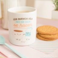 TAZA LOS BUENOS DÍAS NO SE DAN SE HACEN | 8435460710114 | MR WONDERFUL | Librería Castillón - Comprar libros online Aragón, Barbastro