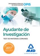 Ayudantes de Investigación de los Organismos Públicos de Investigación. Test del Temario de materias comunes | 9788414204047 | Librería Castillón - Comprar libros online Aragón, Barbastro