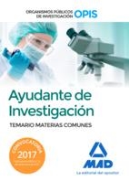 Ayudantes de Investigación de los Organismos Públicos de Investigación. Temario de materias comunes | 9788414204030 | Librería Castillón - Comprar libros online Aragón, Barbastro