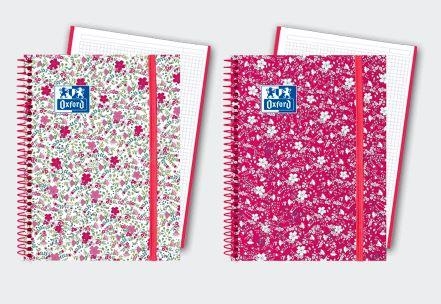 CUADERNO ESPIRAL EBK OXFORD FLORAL 117x150MM 80H 90GR CUADRICULA 5MM CON GOMA T.ENC. 400088287 | 8412771018658 | Librería Castillón - Comprar libros online Aragón, Barbastro