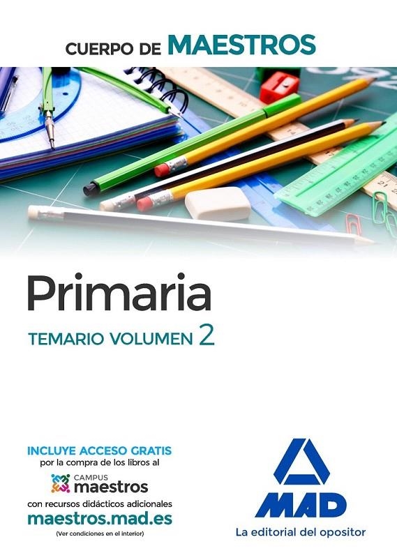 Cuerpo de maestros primaria. temario volumen 2 | 9788414201800 | AA.VV. | Librería Castillón - Comprar libros online Aragón, Barbastro