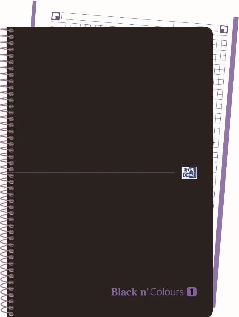 % CUADERNO ESPIRAL EBK1 OXFORD BLACK&COLORS A4+ 80H 90GR CUADRICULA 5MM CR 4TAL T.PLAST. MALVA 40088228 | 8412771018344 | Librería Castillón - Comprar libros online Aragón, Barbastro