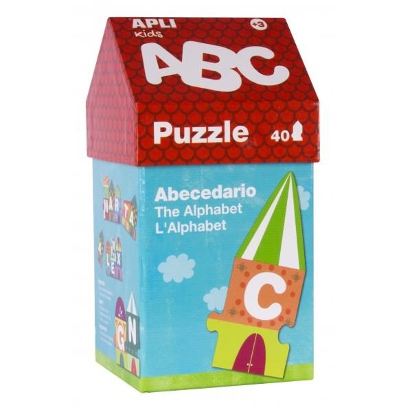 PUZZLE 40 PIEZAS APLI KIDS A B C EN CAJA FORMA DE CASITA 14805 | 8410782148050 | Librería Castillón - Comprar libros online Aragón, Barbastro