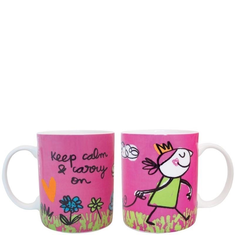 TAZA ANNA LLENAS KEEP CALM & CARRY ON | 8431010136342 | LLENAS, ANNA | Librería Castillón - Comprar libros online Aragón, Barbastro