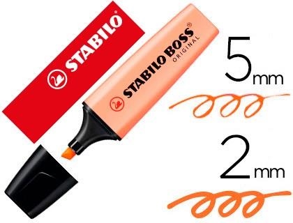 ROTULADOR FLUORESCENTE STABILO BOSS 70/126 PASTEL NARANJA MELOCOTÓN SEDOSO | 4006381492386 | Librería Castillón - Comprar libros online Aragón, Barbastro