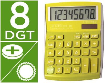 Calculadora citizen sobremesa cdc-80 8 digitos verde serie wow 63907 | 4562195136453 | Librería Castillón - Comprar libros online Aragón, Barbastro