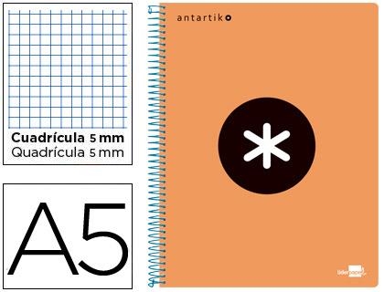 CUADERNO ESPIRAL LIDERPAPEL ANTARTIK A5 MICROPERFORADO TAPA PLASTICO 120H 100GR CDL 5MM CON BANDAS DE COLOR Y PERFORADO NARANJA | 8423773744773 | Librería Castillón - Comprar libros online Aragón, Barbastro