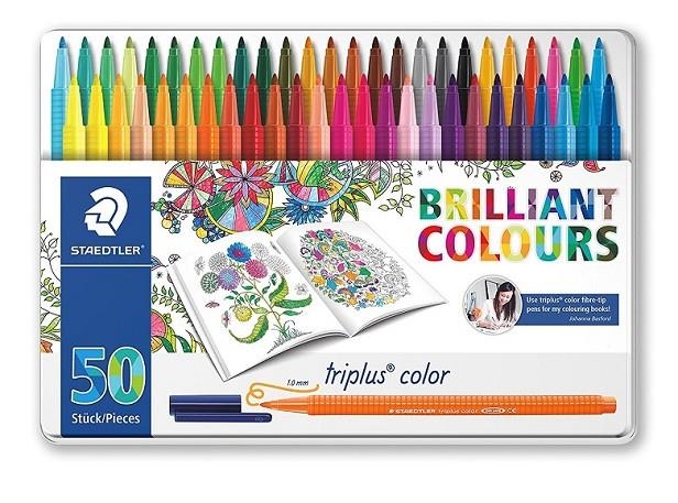 CAJA METÁLICA STAEDTLER 50 ROTULADORES TRIPLUS COLOR JOHANNA BASFORD | 4007817330128 | Basford, Johanna | Librería Castillón - Comprar libros online Aragón, Barbastro