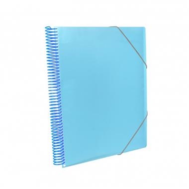 CARPETA FUNDAS ESPIRAL 60 BOLSAS A4 CON BOLSILLO AZUL | 8429640424625 | Librería Castillón - Comprar libros online Aragón, Barbastro