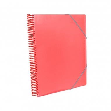 CARPETA FUNDAS ESPIRAL 60 BOLSAS A4 CON BOLSILLO ROJA | 8429640424632 | Librería Castillón - Comprar libros online Aragón, Barbastro