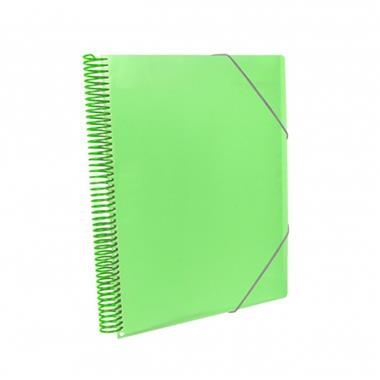 CARPETA FUNDAS ESPIRAL 60 BOLSAS A4 CON BOLSILLO VERDE | 8429640424649 | Librería Castillón - Comprar libros online Aragón, Barbastro