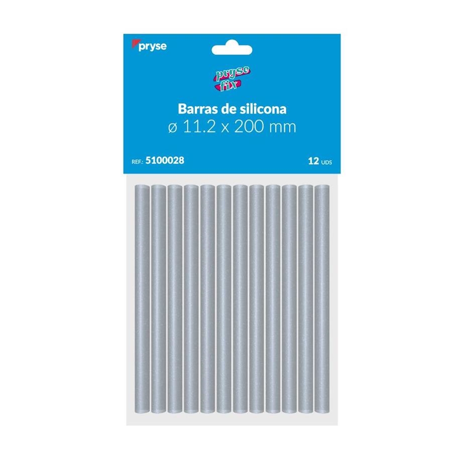 PACK 12 BARRAS SILICONA 11.2X200MM TRANSPARENTE | 8429640510281 | Librería Castillón - Comprar libros online Aragón, Barbastro