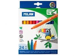 MILAN ROTULADORES CONIC TIP 24 COLORES 0612324 | 8411574008354 | Librería Castillón - Comprar libros online Aragón, Barbastro