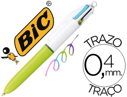 BOLIGRAFO BIC CUATRO COLORES FASHION MINI COLORES PASTEL | 3086123395794 | Librería Castillón - Comprar libros online Aragón, Barbastro