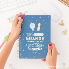 LIBRETA PEQUEÑA CADA SUEÑO GRANDE EMPIEZA POR UNA IDEA PEQUEÑA - MR WONDERFUL | 8435460715737 | MR WONDERFUL | Librería Castillón - Comprar libros online Aragón, Barbastro