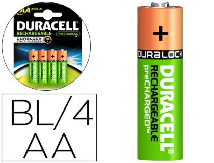 PILA DURECELL RECARGABLE STAYCHARGED AA 2400 MAH BLISTER 4 UNIDADES | 5000394057043 | Librería Castillón - Comprar libros online Aragón, Barbastro