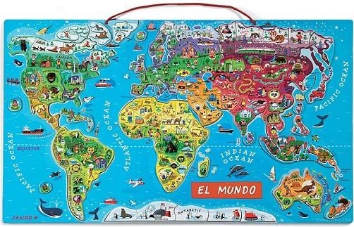 PUZZLE MAGNETICO JANOD MAPA DEL MUNDO | 3700217355036 | Librería Castillón - Comprar libros online Aragón, Barbastro