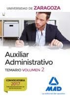 Auxiliar Administrativo Universidad de Zaragoza.VOL 2 ED 2017 | 9788414209196 | TORRES FONSECA, Teresa María/PÉREZ SÁNCHEZ-ROMATE, Patricia | Librería Castillón - Comprar libros online Aragón, Barbastro