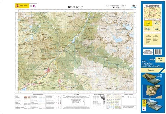 MAPA TOPOGRAFICO 1:25000 BENASQUE 180-I | 9788441631038 | AAVV | Librería Castillón - Comprar libros online Aragón, Barbastro