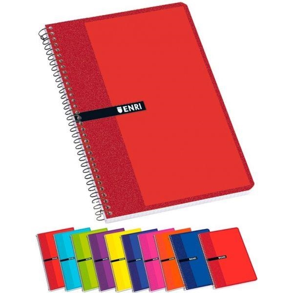 CUADERNO ESPIRAL ENRI FOLIO CUADRÍCULA CON MARGEN 80H 60GR TAPA DURA | 8412771084257 | Librería Castillón - Comprar libros online Aragón, Barbastro