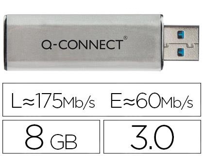 MEMORIA USB Q-CONNECT FLASH 8GB 3.0 KF16368 (PVP.INCLUIDO 0.24 EUROS CANON LPI) | 5705831163683 | Librería Castillón - Comprar libros online Aragón, Barbastro