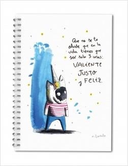 CUADERNO A5 RUSTICA  AITOR SARAIBA "JUSTO, VALIENTE Y FELIZ" | 8432715094760 | Librería Castillón - Comprar libros online Aragón, Barbastro