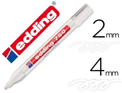 ROTULADOR EDDING PUNTA FIBRA 750 BLANCO PUNTA REDONDA 2 - 4 MM | 4004764018642 | Librería Castillón - Comprar libros online Aragón, Barbastro