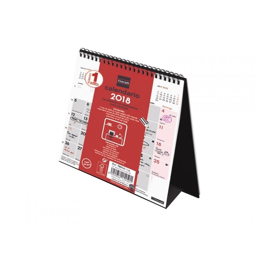 CALENDARIO FINOCAM 780100018 SOBREMESA PARA ESCRIBIR S 2018+ | 8422952154839 | Librería Castillón - Comprar libros online Aragón, Barbastro