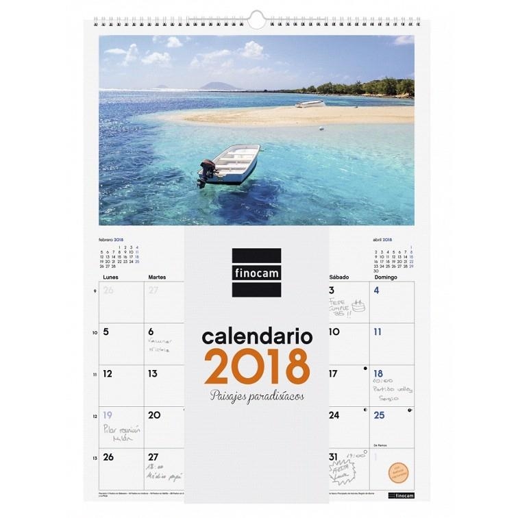 CALENDARIO FINOCAM 780552218 PARED ESPIRAL 2018 PAISAJES PARADISIACOS+ | 8422952155645 | Librería Castillón - Comprar libros online Aragón, Barbastro