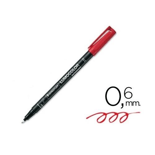 ROTULADOR STAEDTLER LUMOCOLOR F ROJO 318-2 | 4007817304327 | Librería Castillón - Comprar libros online Aragón, Barbastro