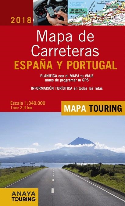 Mapa de Carreteras de España y Portugal 1:340.000, 2018 | 9788491580881 | Anaya Touring | Librería Castillón - Comprar libros online Aragón, Barbastro