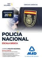 POLICÍA NACIONAL ESCALA BÁSICA. TEST VOLUMEN 1 CIENCIAS JURÍDICAS ED 2018 | 9788414214466 | VV.AA. | Librería Castillón - Comprar libros online Aragón, Barbastro