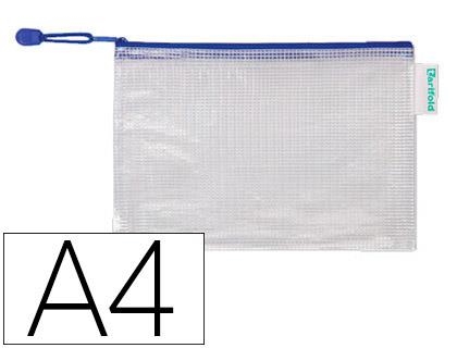 Bolsa multiusos tarifold pvc din a4 apertura superior con cremallera portaboligrafo y correa azul | 3377990027650 | Librería Castillón - Comprar libros online Aragón, Barbastro