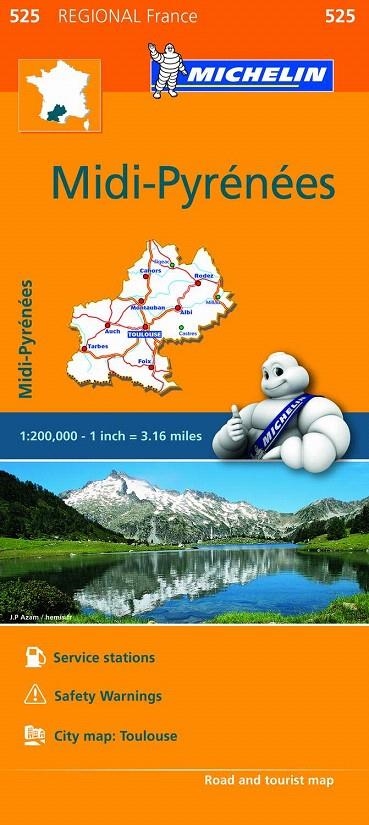 Mapa Regional Midi-Pyrénées - Mapa regional France 525 | 9782067209374 | Varios autores | Librería Castillón - Comprar libros online Aragón, Barbastro