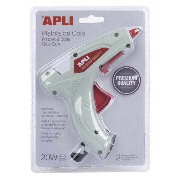 PISTOLA DE COLA 20W PREMIUM + 2 BARRAS APLI 16668 | 8410782166689 | Librería Castillón - Comprar libros online Aragón, Barbastro