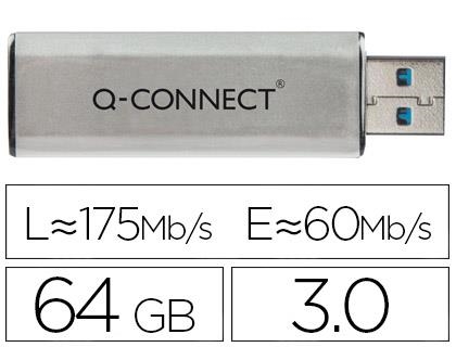 Memoria usb q-connect flash 64 gb 3.0  | 5705831163713 | Librería Castillón - Comprar libros online Aragón, Barbastro