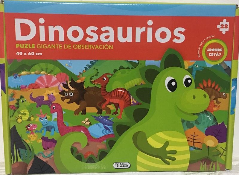 PUZZLE GIGANTE DE OBSERVACION 28 PZAS 40x60 cm DINOSAURIOS CPU008 | 9788499398617 | Librería Castillón - Comprar libros online Aragón, Barbastro