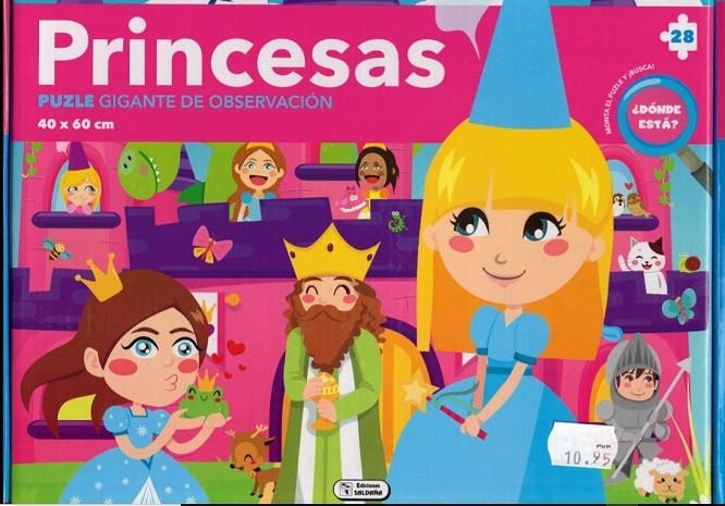 PUZZLE GIGANTE DE OBSERVACION 28 PZAS 40x60 cm PRINCESAS CPU008 | 9788499398648 | Librería Castillón - Comprar libros online Aragón, Barbastro