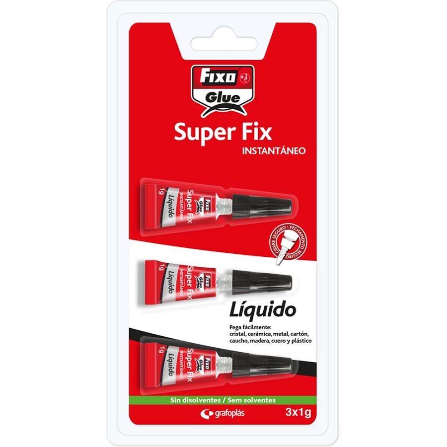 PEGAMENTO INSTANTANEO LIQUIDO SUPERFIX 3 X 1GR - FIXO GLUE | 8413623028344 | Librería Castillón - Comprar libros online Aragón, Barbastro