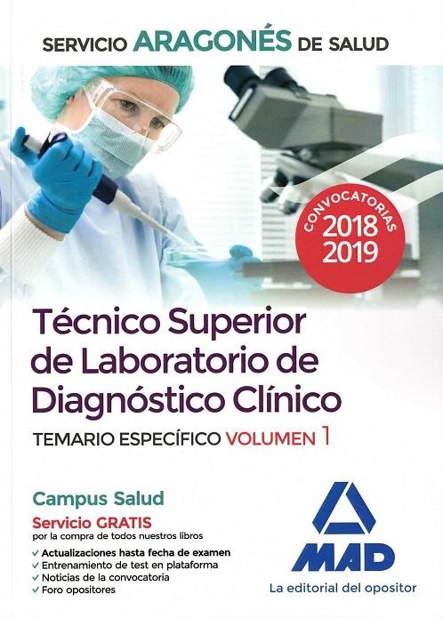 TÉCNICO SUPERIOR DE LABORATORIO DE DIAGNÓSTICO CLÍNICO DEL SERVICIO ARAGONÉS DE SALUD TEMARIO ESPECIFICO 2 | 9788414217801 | Librería Castillón - Comprar libros online Aragón, Barbastro