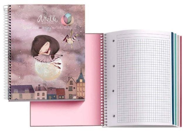 % CUADERNO ESPIRAL ANEKKE BALLERINA MIQUELRIUS A4 120H CLA 47709 | 8422593477090 | Librería Castillón - Comprar libros online Aragón, Barbastro