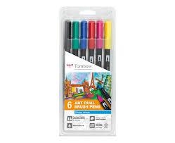 ROTULADOR TOMBOW DUAL BRUSH COLORES VIVOS ESTUCHE 6 UD 20560 | 4003198104013 | Librería Castillón - Comprar libros online Aragón, Barbastro