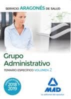 ADMINISTRATIVO SERVICIO ARAGONES DE SALUD ED 2018 19 TEMARIO ESPECIFICO 2 | 9788414218433 | VV.AA. | Librería Castillón - Comprar libros online Aragón, Barbastro