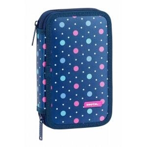 PLUMIER DOBLE PQÑO 28 PZAS SAFTA DOTS BLUE | 8412688317707 | Librería Castillón - Comprar libros online Aragón, Barbastro