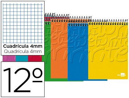 Cuaderno espiral liderpapel bolsillo doceavo apaisado write tapa blanda 80h 60 gr cuadro 4mm colores surtidos | 8423473007307 | Librería Castillón - Comprar libros online Aragón, Barbastro