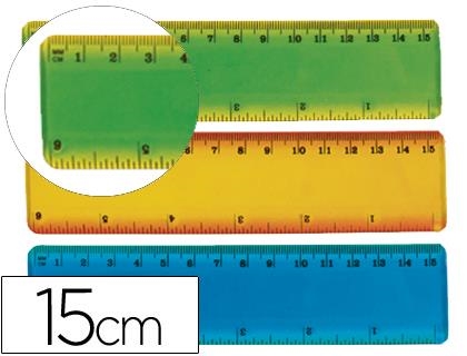 Regla liderpapel plastico flexible de 15 cm colores surtidos | 8423473750371 | Librería Castillón - Comprar libros online Aragón, Barbastro