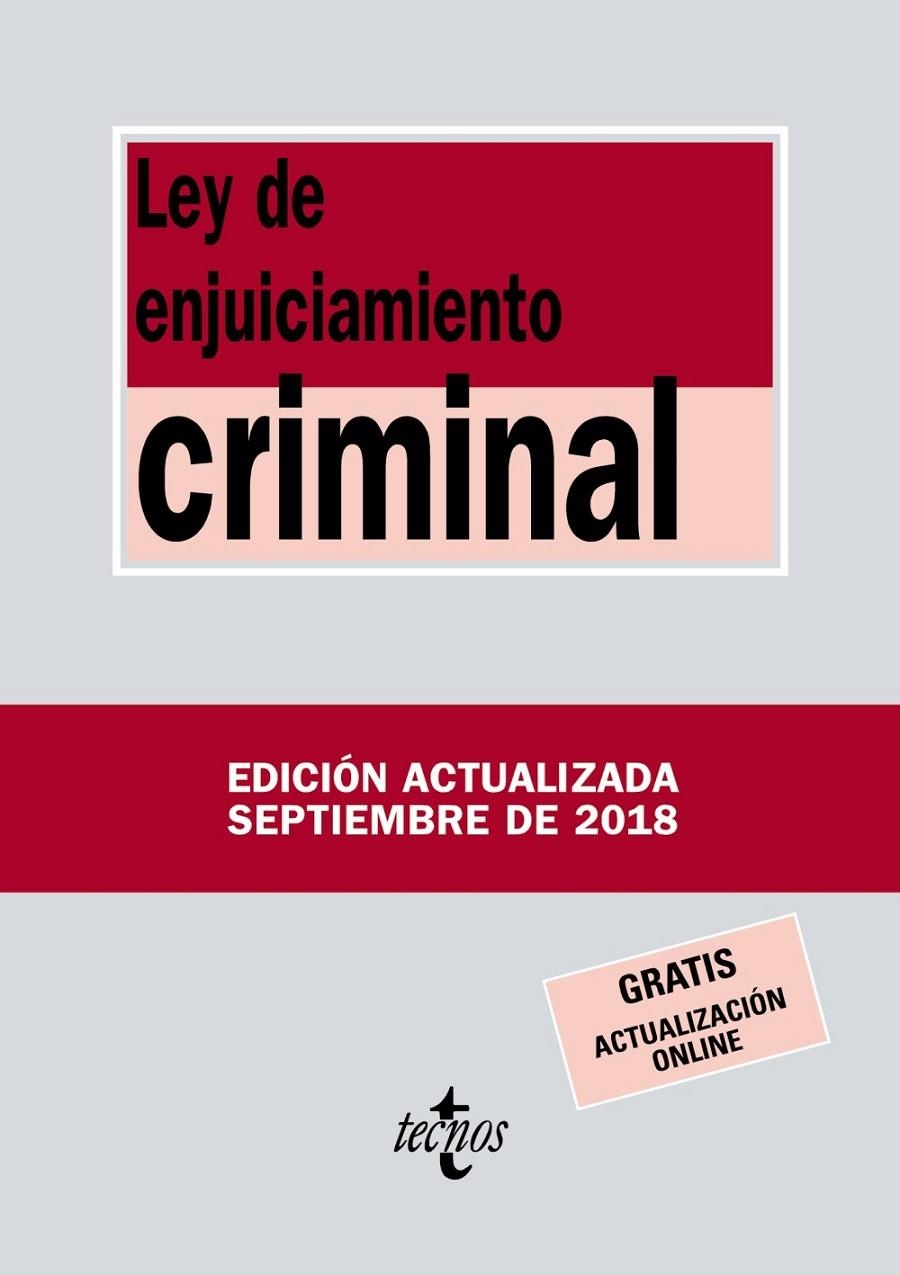 Ley de Enjuiciamiento Criminal | 9788430974979 | Editorial Tecnos | Librería Castillón - Comprar libros online Aragón, Barbastro