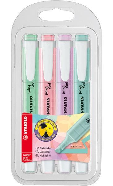 STABILO SWING COOL ESTUCHE 4 TORULADORES FLUORESCENTES PASTEL 275/4-08 | 4006381527422 | Librería Castillón - Comprar libros online Aragón, Barbastro